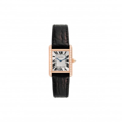 CARTIER TANK LOUIS ROSE GOLD DIAMOND LADIES WATCH WJTA0010